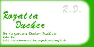 rozalia ducker business card